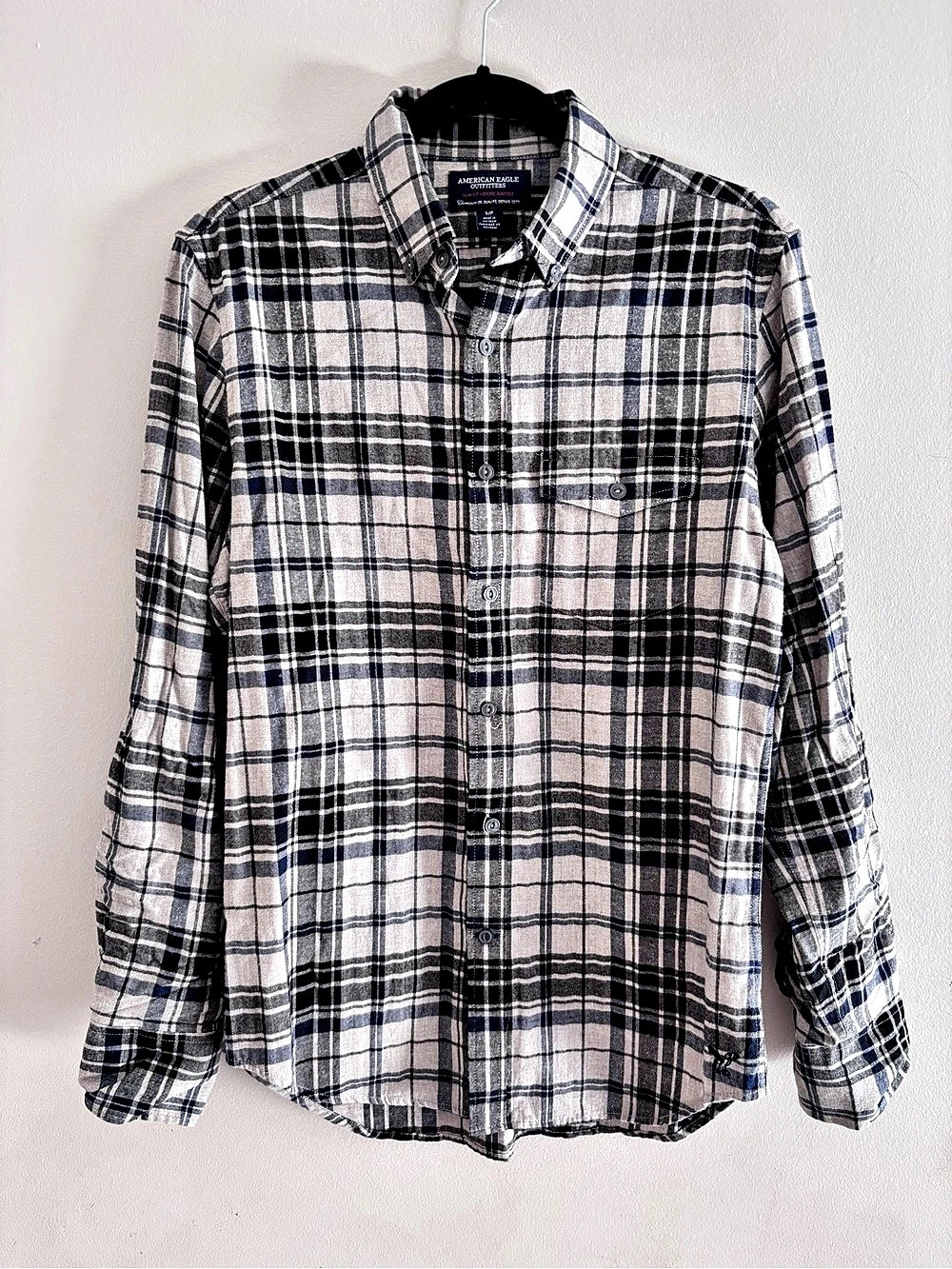 American Eagle Outfitters American Eagle Slim Fit Plaid Flannel Shirt Slim Fit
